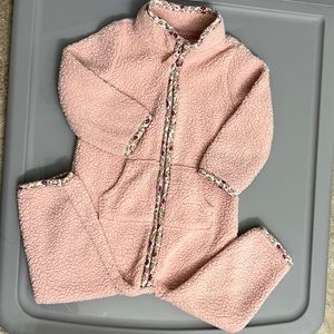Fleece pink body suit